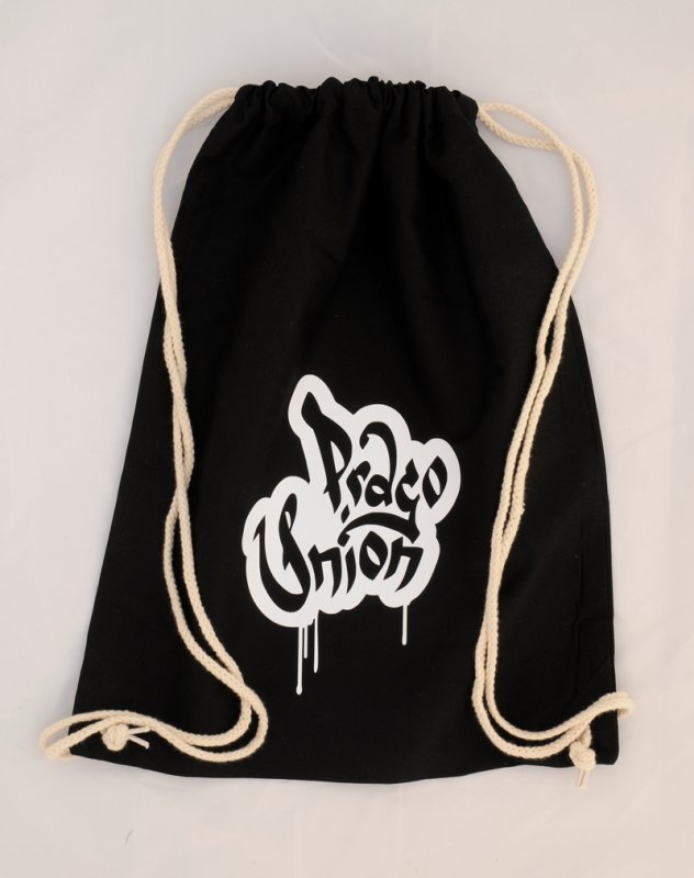 Pytlík "gymsac" Prago union černý logo bílé | Fanshop Prago Union