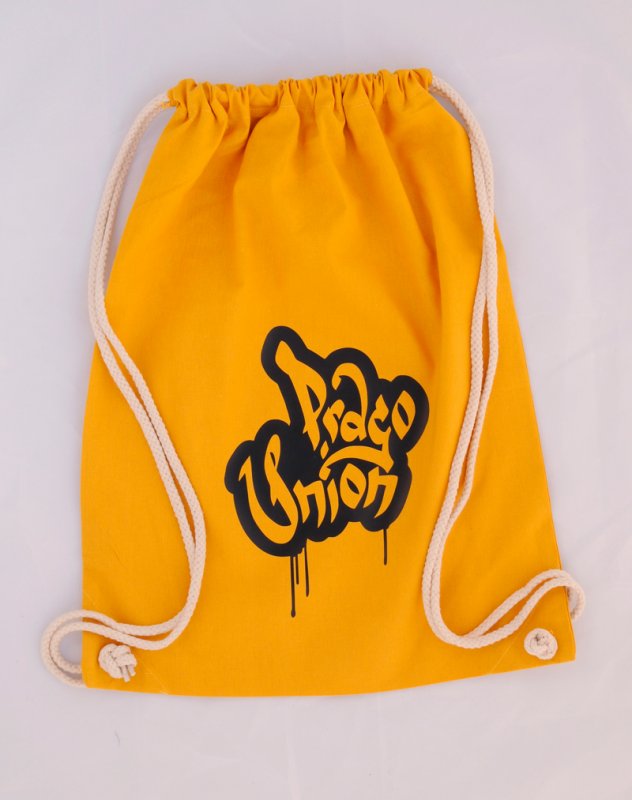 Pytlík "gymsac" Prago union barva mustard logo černé ....poslední kus!! | Fanshop Prago Union