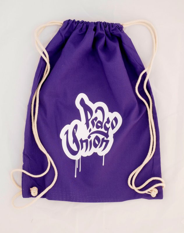 Pytlík "gymsac" Prago union barva fialová logo bílé | Fanshop Prago Union