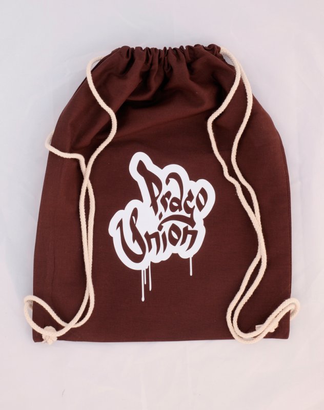 Pytlík "gymsac" Prago union barva hnědá logo bílé | Fanshop Prago Union